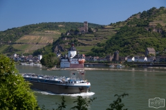 Burg Gutenfels und Burg Pfalzgrafenstein bei Kaub am Mittelrhein
