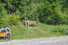 Kurze Pause im Karwendeltal bei Scharnitz