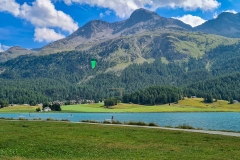 Radtour durchs Engadin Lej da Champfer bei Silvaplana