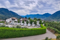 Campingplatz Dorf Tirol bei Meran in Südtirol, Italien