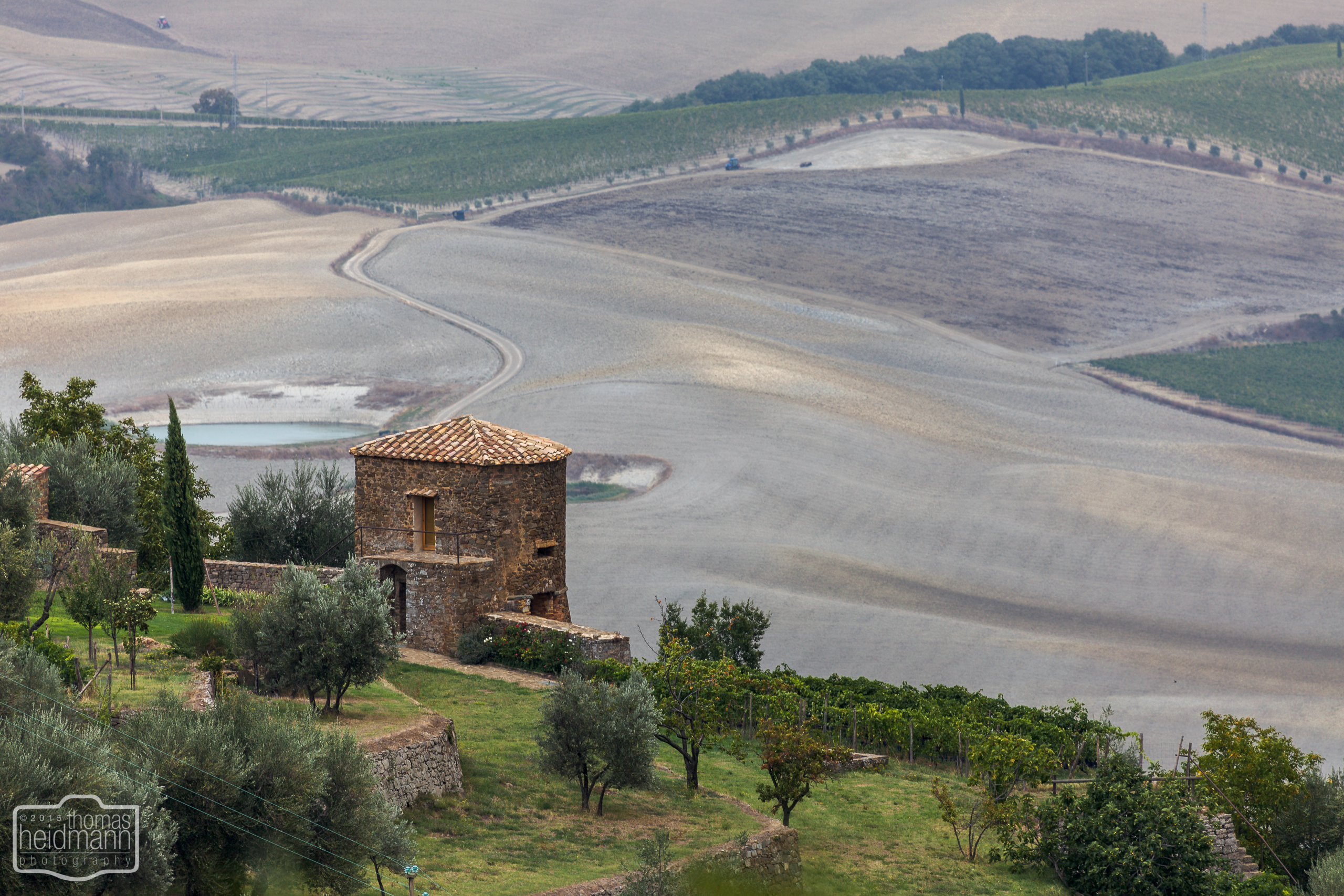 Gegend bei Montalcino im Val d'Orcia
