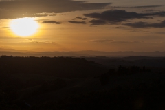 Sonnenuntergang in Trequanda