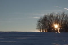 Sonnenuntergang bei Braunlage im Harz