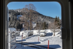 Blick aus der Aufbautür in Balderschwang