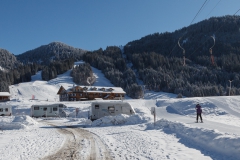 Stellplatz Schwabenhof in Balderschwang direkt neben der Loipe