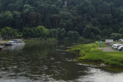 Stellplatz vor dem Campingplatz in Bad Karlshafen