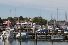 Blick auf den kleinen Stellplatz der Marina Kerteminde auf der Insel Fyn