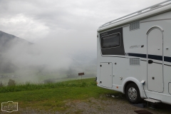 Stellplatz Friedburg - Morgendlicher Nebel auf dem Stellplatz