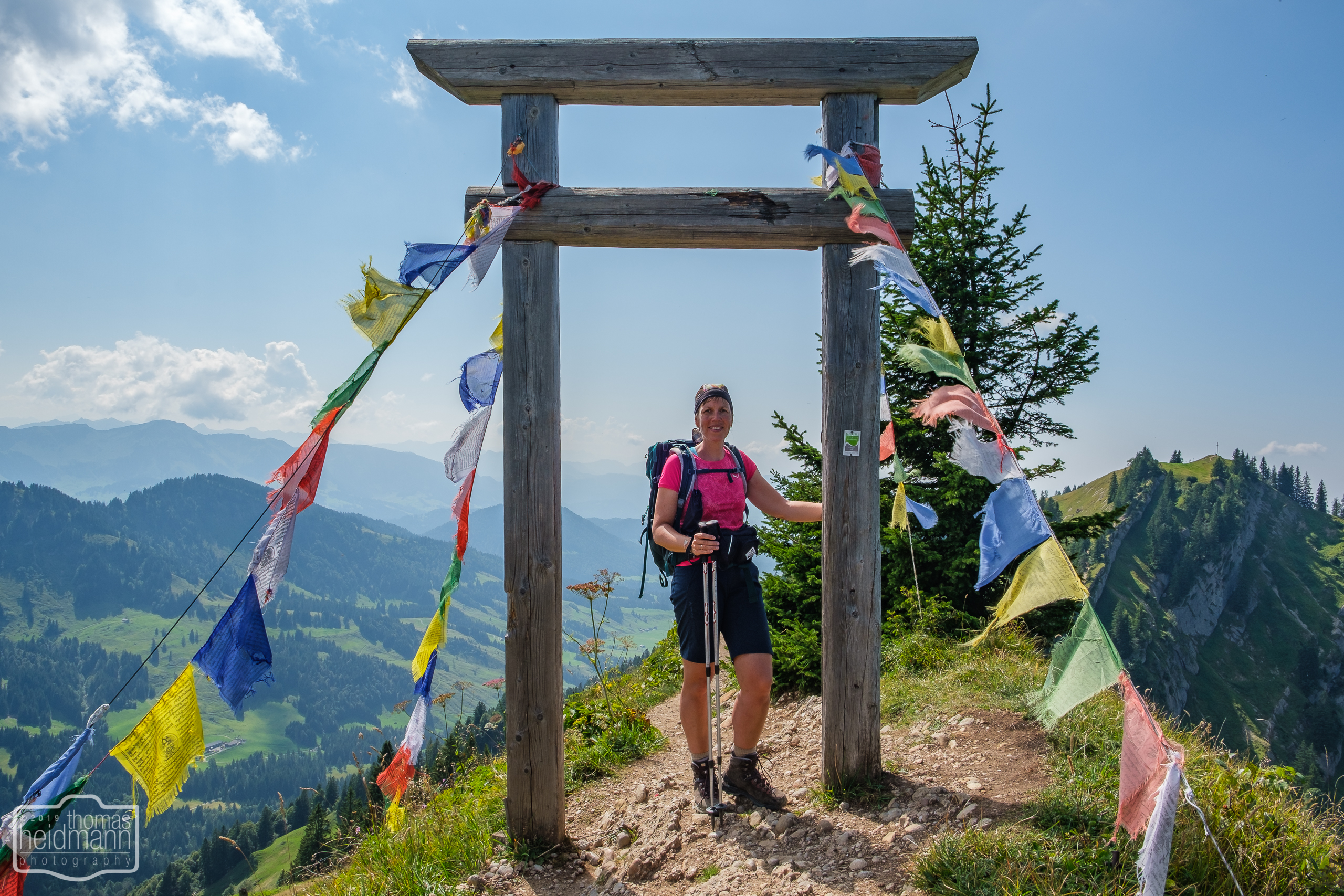 Wanderung auf dem Grat der Nagelfluhkette - Heldenfoto am Gipfel