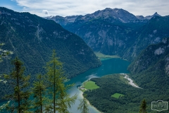 Wanderung zum Grünstein und zur Kuhrointalm - Blick auf den Königssee