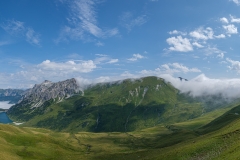 Gratwanderung - Der Grat und Blick zum Tappenkarsee