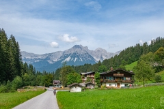 Radtour durchs Bergdoktorland - Blick auf den Wilden Kaiser