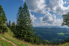 Wanderung auf dem Grat der Nagelfluhkette - Blick ins Tal