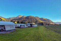 Blick auf die Hohe Salve vom Campinglatz beim Franzlbauer in Söll