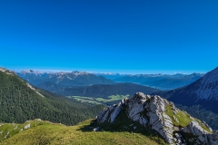 Blick in die Bergwelt von der Rotmoosalm aus