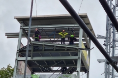 Start der Flugaktion bei der Rapbode-Talsperre