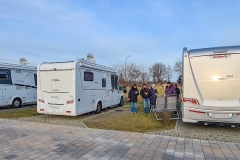 Glühweintrinken auf dem Stellplatz Achtern Diek in Grömitz