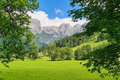 Ausblick in der Werfenwenger Bergwelt