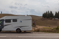 Ein WoMo im Val d'Orcia