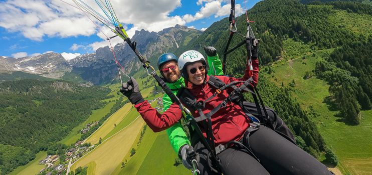 Ausflug: Xenias Paraglidingflug von der Bischlingshöhe